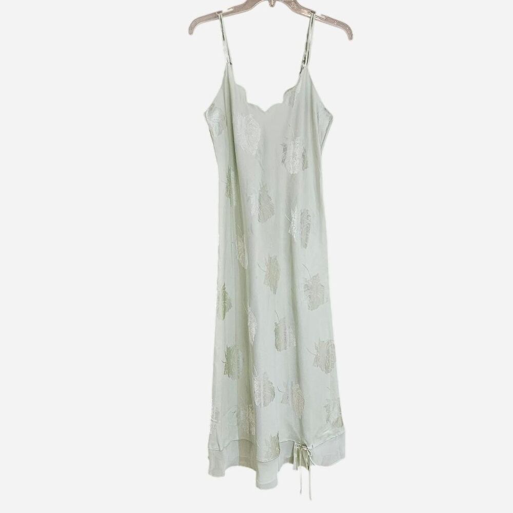 vintage fairy twee light green maxi dress with bow detail